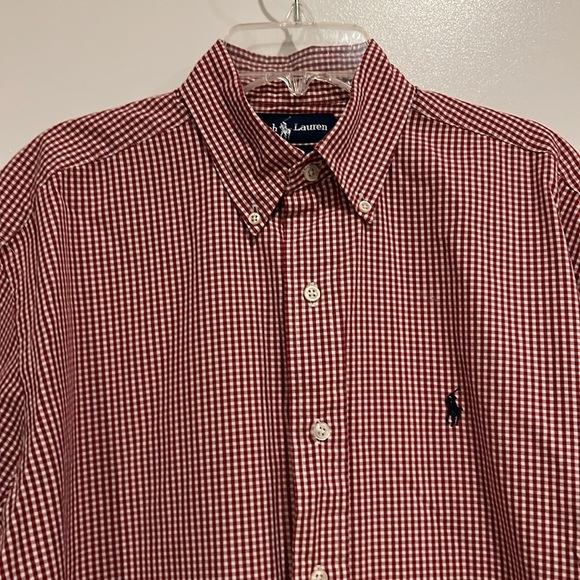 Ralph Lauren Blake Red checkered Short Sleeved Button Down Shirt Small - Picture 2 of 6